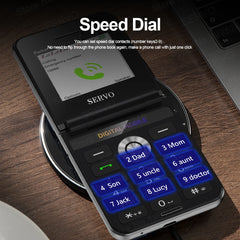 هاتف محمول SERVO Pocket S1 بأربع بطاقات SIM قابل للطي، اتصال سريع، GSM، صوت سحري، مصباح يدوي، تسجيل مكالمات، MP4، FM، نسيج، هواتف خلوية