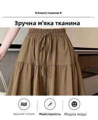 Ice Silk Thin Breathable Large Size Slimming Wide Leg Five-Quarter Pants Women Summer High Waist Qui Dry orts Casual Pant...