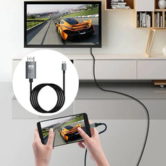 محول USB C إلى HDMI 4K 60Hz كابل نوع C كابل محول HDTV لجهاز iPhone 15 TV محول MacBook Air iPad Samsung Laptop