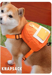 Waterproof Pet Backpack For Dogs Puppy Bag With Harness Collar Outdoor Travel Dog Snacks Backpack French Bulldog Dog Accessories