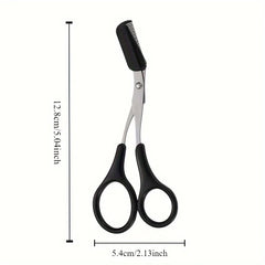 1pc Comb Eyebrow Scissors Professional Precision Eyebrow Trimming Scissors Hair Removal Beauty Tools。