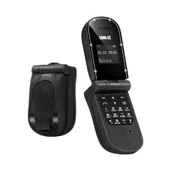 UNIWA J30 2G هاتف محمول صغير قابل للطي ببطاقة واحدة صدفية زر ضغط لاسلكي بلوتوث اتصال صوتي سحري سماعة أذن بدون استخدام اليدين