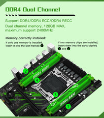 لوحة أم MACHINIST X99 X99 PR9 تدعم LGA 2011-3 Intel Xeon E5 V3 &amp; V4 CPU DDR4 RAM SATA/NVME M.2 Slot