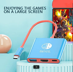 The USB-C to HDMI adapter supports 4K/1080P TV mode switching and is compatible with a variety of models