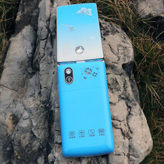 Women Flip Mobile Phone Slim Flashlight Cute Cover Style Dual Sim Big Push Button SOS Sound Recorde Cellphone