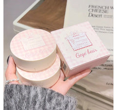 2 in 1 Double Layer Powder Cushion Clear Natural Lasting Brightening Gege Bear Makeup Concealer Loose Powder Cushion Cream