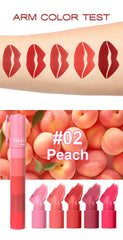 5-in-1 Fruit Velvet Matte Lipstick Set, Long-Lasting, Highly Pigmented, Moisturizing Lip Balm, Smooth Application for Soft lips