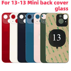 Back Glass+3M glue For IPhone 13-13 Mini Back Cover Glass Fast Replacement Housing Battery Cover Big Hole Rear Glass