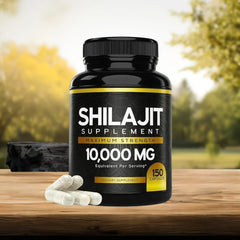 10000mg Himalayan Pure Shilajit 150 Capsules - With Fulvic Acid &85+ Trace Minerals Complex For Energy Promoting Hormone Balance