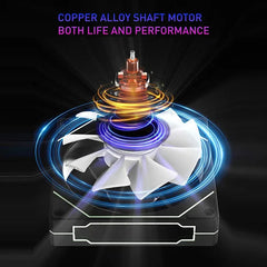 مروحة هيكل الكمبيوتر UPSIREN UF-1 PRISM 4 PRO 12 سم ARGB 4 Pin PWM مروحة تبريد هادئة 12 فولت حجم هواء كبير 45.2 CFM / 600-1500 دورة في الدقيقة