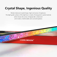COOLMOON ARGB LED Strip Light 5V 3Pin/Small 4Pin Diamond Magnetic Colorful Atmosphere DIY Lamp Bar for PC Computer Case Chassis