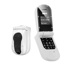 UNIWA J30 2G هاتف محمول صغير قابل للطي ببطاقة واحدة صدفية زر ضغط لاسلكي بلوتوث اتصال صوتي سحري سماعة أذن بدون استخدام اليدين
