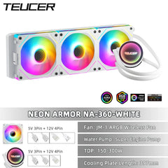 TEUCER NA-360 PC Water Cooling Radiator X99 Motherboard CPU Liquid Cooling Cooler for Intel LGA 2011 1700 1200 1155 AMD AM4 AM5