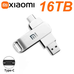 Xiaomi 16TB USB3.2 Flash Drive Metal High-Speed Pen Drive 8TB 4TB Waterproof Type-C USB Pen Drive For Computer Storage Devices