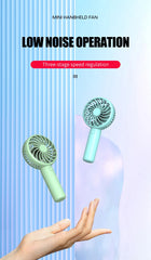 1200mAh Mini Portable FansHandheld USB Rechargeable Quiet Handheld FanAir cooler Outdoor Travel Hand Fans ventilation Fan
