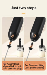 MINI Coffee Frother USB Rechargeable 3 Speeds Foam Maker Coffee Milk Mixer Electric Handle Blender Egg Beater Hot Cooking Tools