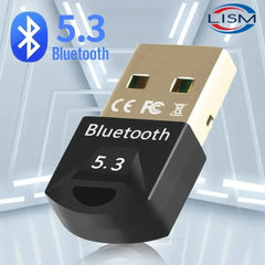 محول بلوتوث لأجهزة الكمبيوتر الشخصية، دونجل بلوتوث 5.3 بمنفذ USB، مستقبل بلوتوث 5.0 لمكبر الصوت والفأرة ولوحة المفاتيح، جهاز إرسال الموسيقى والصوت