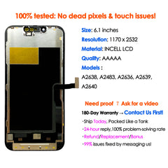 شاشة LCD بديلة عالية الجودة لهاتف iPhone 13 pro مع محول رقمي لشاشة اللمس، جزء إصلاح للجهاز