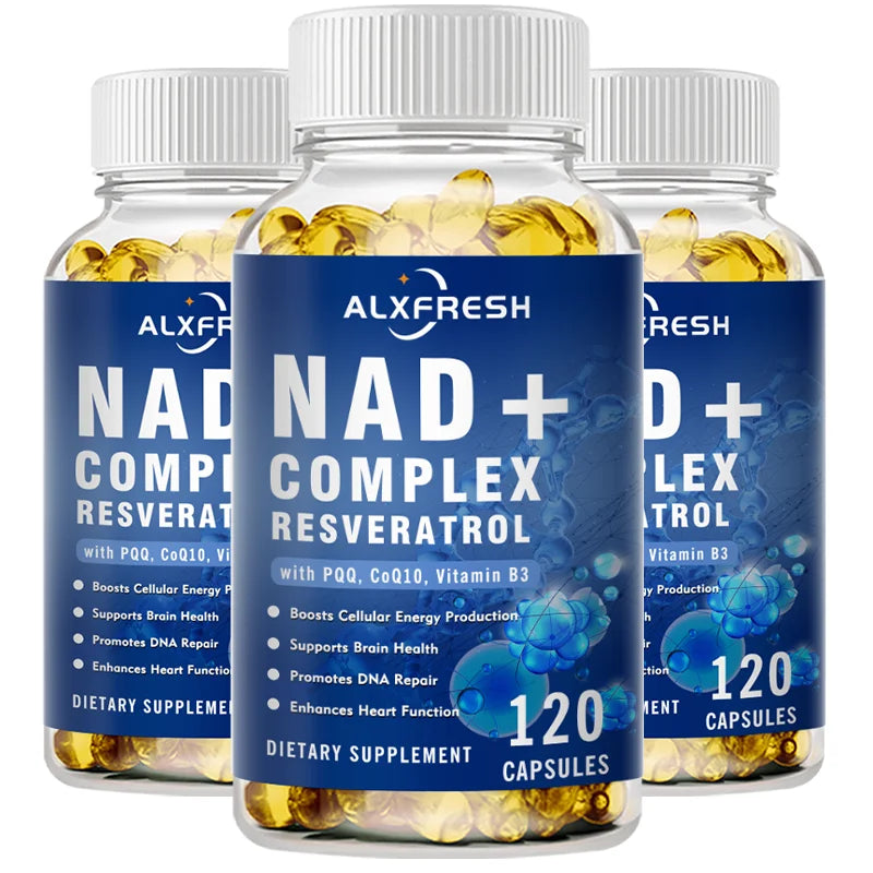 NAD Supplement Extra Strength for Women & Men, Resveratrol, PQQ, CoQ10 & Vitamin B3 – Energy Antioxidant,Cell Health Support