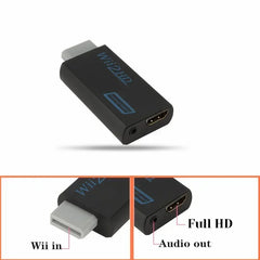 Wii To HDMI-Compatible Adapter Converter 3.5mm Audio For PC HDTV Monitor 1080P 720P Wii2 To HDMI-Compatible Converter Adapter