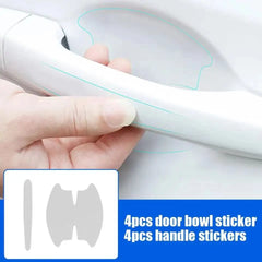 8Pcs TPU Car Door Bowl Anti-scratch Sticker Clear Door Bowl Handle Protection Sticker Paint Surface Film Car Accessories Decals