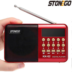 STONEGO راديو FM متعدد الوظائف في الهواء الطلق للطوارئ مولد يدوي يعمل بالطاقة الشمسية لشحن الهاتف المحمول ومصباح طاولة للإضاءة