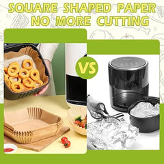 50/100pcs Air Fryer Disposable Liners, Non-Stick Airfryer Baking Papers, Non-stick Parchment Paper for Baking Roasting Microwave
