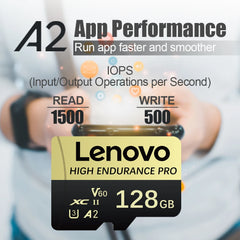 بطاقة ذاكرة Micro SD أصلية من لينوفو بسعة 2 تيرابايت و1 تيرابايت و512 جيجابايت وبطاقة ذاكرة عالية السرعة بسعة 256 جيجابايت و128 جيجابايت وبطاقة TF لمعدات الطائرات بدون طيار والصوت وأجهزة الكمبيوتر الشخصية