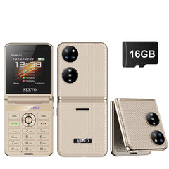 هاتف محمول SERVO Pocket S1 بأربع بطاقات SIM قابل للطي، اتصال سريع، GSM، صوت سحري، مصباح يدوي، تسجيل مكالمات، MP4، FM، نسيج، هواتف خلوية