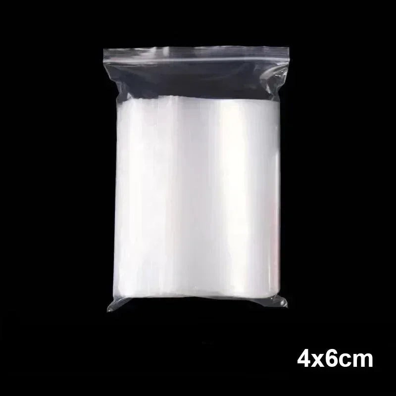 Transparent zip storage bag, 4x6cm size