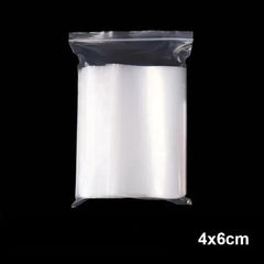 300/100PCS Transparent Zip Bags Food Jewelry Vacuum Storage Bag Plastic Thicken Reclosable Poly Bag Kitchen Organization Package