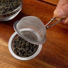 Stainless Steel Spoon Tea Ball Infuser Filter Squeeze Leaves Herb Mesh Strainer Tea Infuser In Mesh Tea Ball Filter with Handle