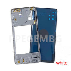 A51 4G A515 For Samsung Galaxy A51 2020 A515F Battery Case Housing Chassis Middle Frame Back Cover + Camera Lens Repair Parts