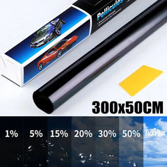 50x3m Car Windshield Sun Visor Strip Tint Film Front Glass VLT 1%-50% Sun Shade Window Film Decal Car UV Protector Foils Stickes