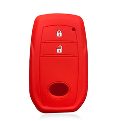 Soft Silicone Car Key Cover Holder Shell For Toyota Hilux 2021 Revo Yaris RAV4 2015 Auris 2013 Innova 2Buttons Remote Keychain