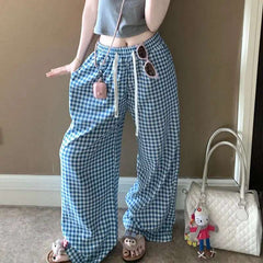 Korean Sle Polka Dot Straight Leg Casual Pants Women's High Waist Loose Slimming Summer Wide Leg Home Pants