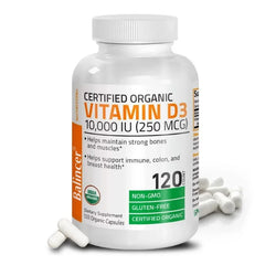 Vitamin D3 10,000IU (250MCG) - Bone, Muscle & Colon Health, Non-GMO, Gluten-Free