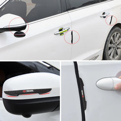 4Pcs Car Door Edge Anti-collision Strips Bumper Trim Sticker Accessories For Toyota Rav4 Corolla Chr Yaris Camry Cross Auris TRD