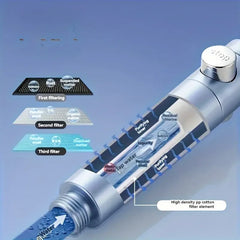 New High Pressure Water Saving Filter Shower Head 5 Modes Handheld Shower Head One Button Stop Bathroom Accessories Set