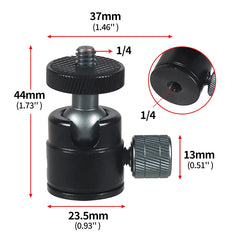 Mini Ball Head 1/4 Screw Mount 360 Swivel for Canon Nikon Sony Camcorder DV LED Light Bracket DSLR Camera Tripod Ballhead Stand