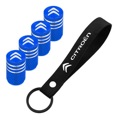 Car Key ring Suede Rope keychain Metal Wheel Tire Valve Caps For Citroen C1 C2 C3 C4 C5 C6 C8 C4L DS3 DS4 DS5 DS5LS DS6