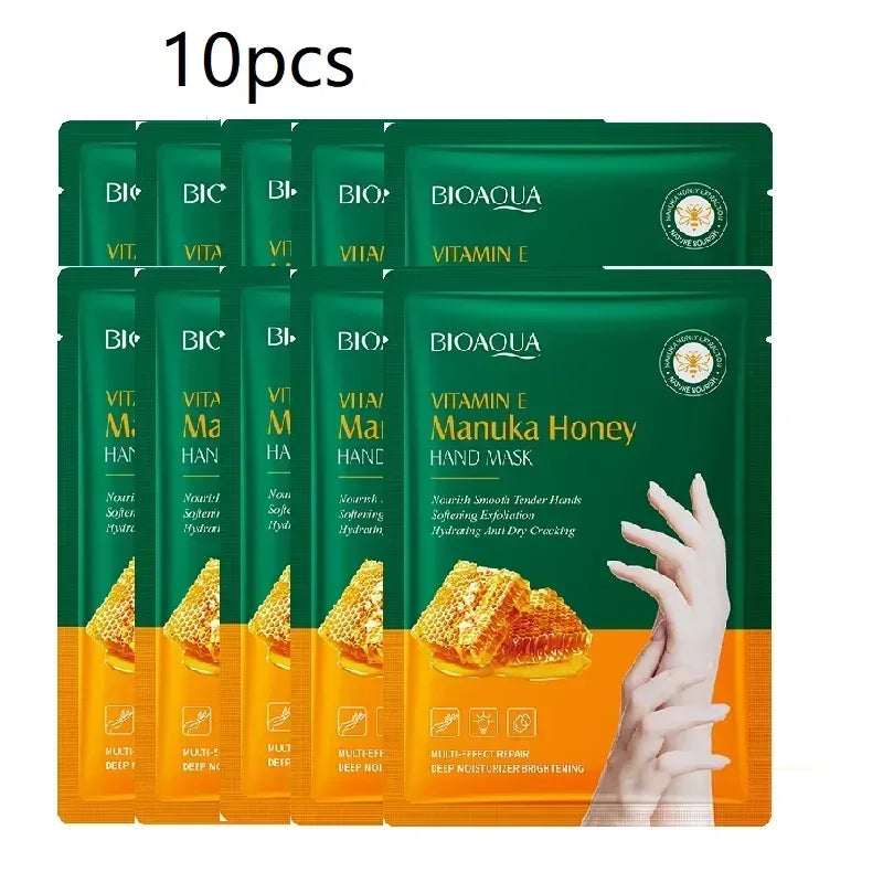 Vitamin E hand mask Manuka honey Nourishing Hydrating Hand care film long-lasting moisturizing soft smooth hand skincare - Mumzar
