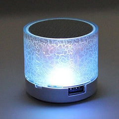 مكبر صوت بلوتوث صغير لاسلكي مكبر صوت Crack LED بطاقة TF USB مضخم صوت محمول MP3 صوت مكبر صوت لاسلكي للهواتف الذكية