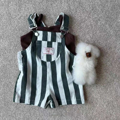 HY2621 Korean Style Infant Toddler Clothing Boys Girls Summer Fashion Washed Overalls Short Pants Korean Version Casual Trousers
