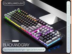 K500 Keyboard Mixed Color White Pink Keycaps 104 Keys Wired Gaming Keyboard for Laptop PC