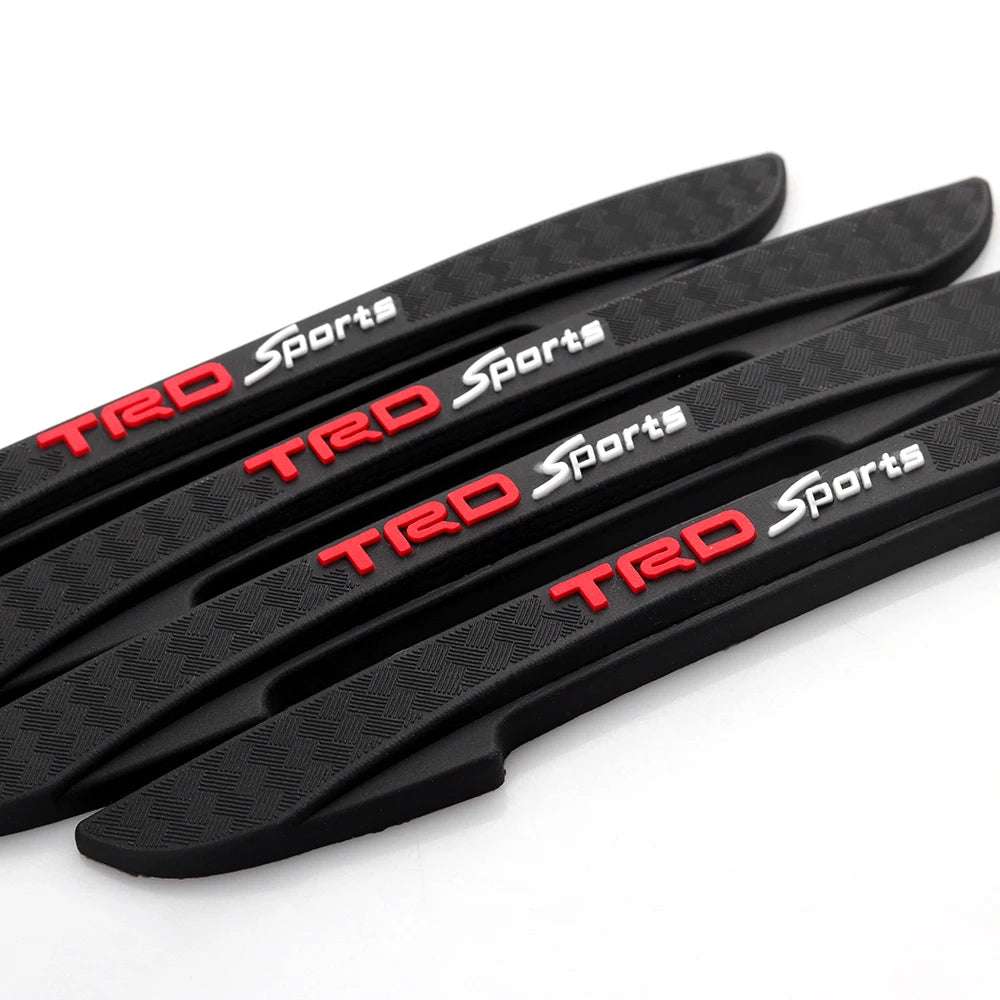 4Pcs Car Door Edge Anti-collision Strips Bumper Trim Sticker Accessories For Toyota Rav4 Corolla Chr Yaris Camry Cross Auris TRD