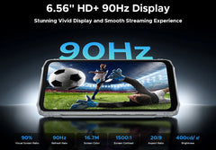 DOOGEE Blade10 Pro Energy Rugged Phone 6.56'' Screen 10.7mm Ultra-thin 6GB RAM 256GB ROM 6150mAh Battery Android 15  Smartphone