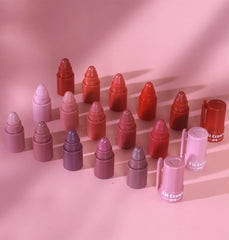 5-in-1 Fruit Velvet Matte Lipstick Set, Long-Lasting, Highly Pigmented, Moisturizing Lip Balm, Smooth Application for Soft lips
