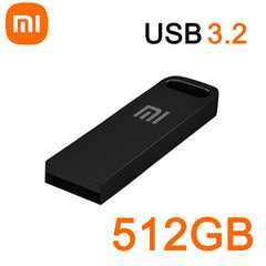 محرك أقراص فلاش USB 3.2 فائق السرعة من شاومي بسعة 2 تيرابايت، محرك أقراص USB صغير معدني، محرك أقراص USB من النوع C، قرص مقاوم للماء، محرك أقراص SSD U