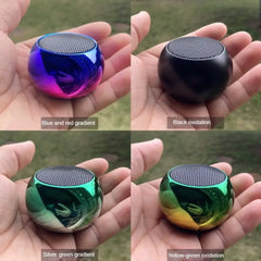 Wireless Bluetooth Speaker Portable Small Steel Gun Metal Heavy Stereo Surround Subwoofer Outdoor Mini Bluetooth Small Speaker